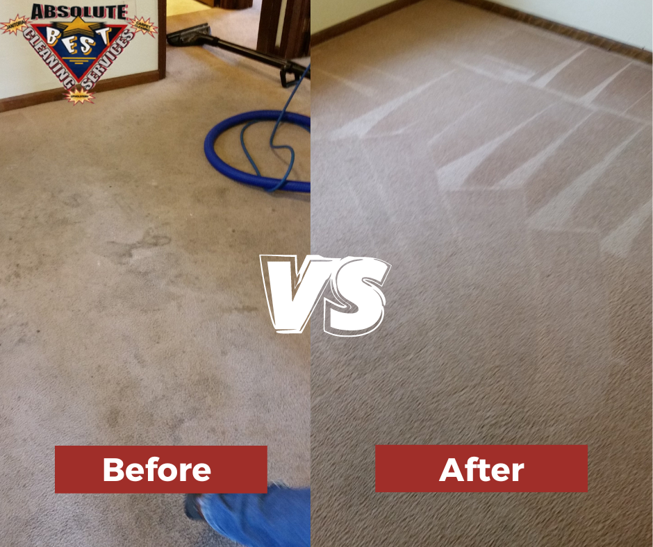 a side by side photo of a before and after cleaning service