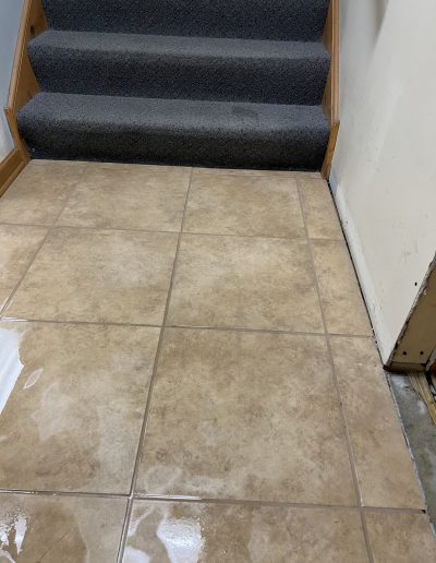 Before tile and grout cleaning